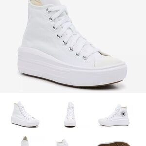Converse White Platform High-Tops
